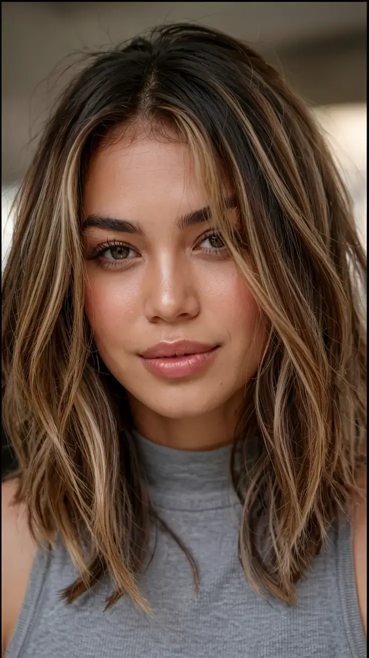 best fall 2025 hairstyles and color pairings Bronde Lob with Sun-Kissed Highlights