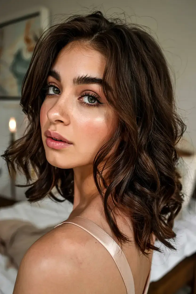 best fall 2025 hairstyles and color pairings Glossy Espresso Waves