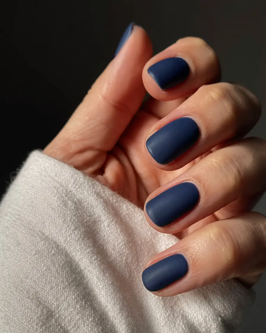 Best Fall & Winter Nail Colors Ideas 2025–2026 Midnight Matte