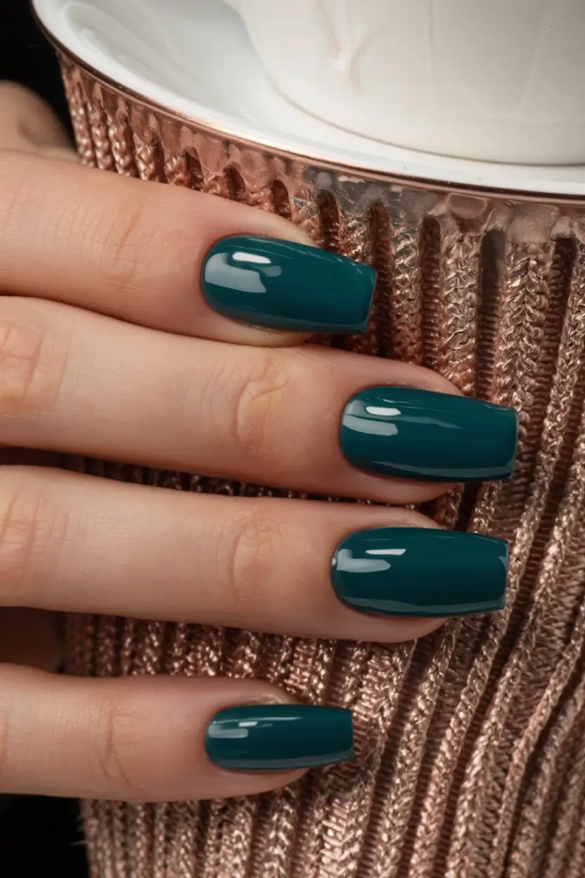 Best Fall & Winter Nail Colors Ideas 2025–2026 Teal Luxe