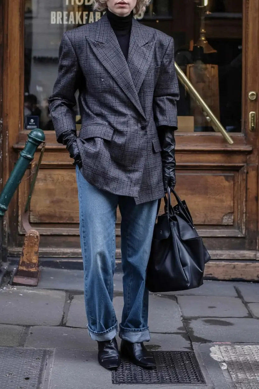 Oversized blazer relaxed denim