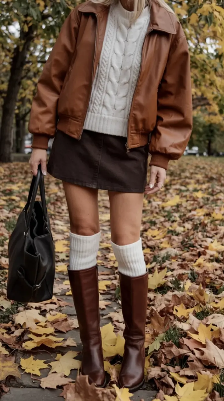 cute winter outfits style 2025 2026 Retro Autumn Vibes