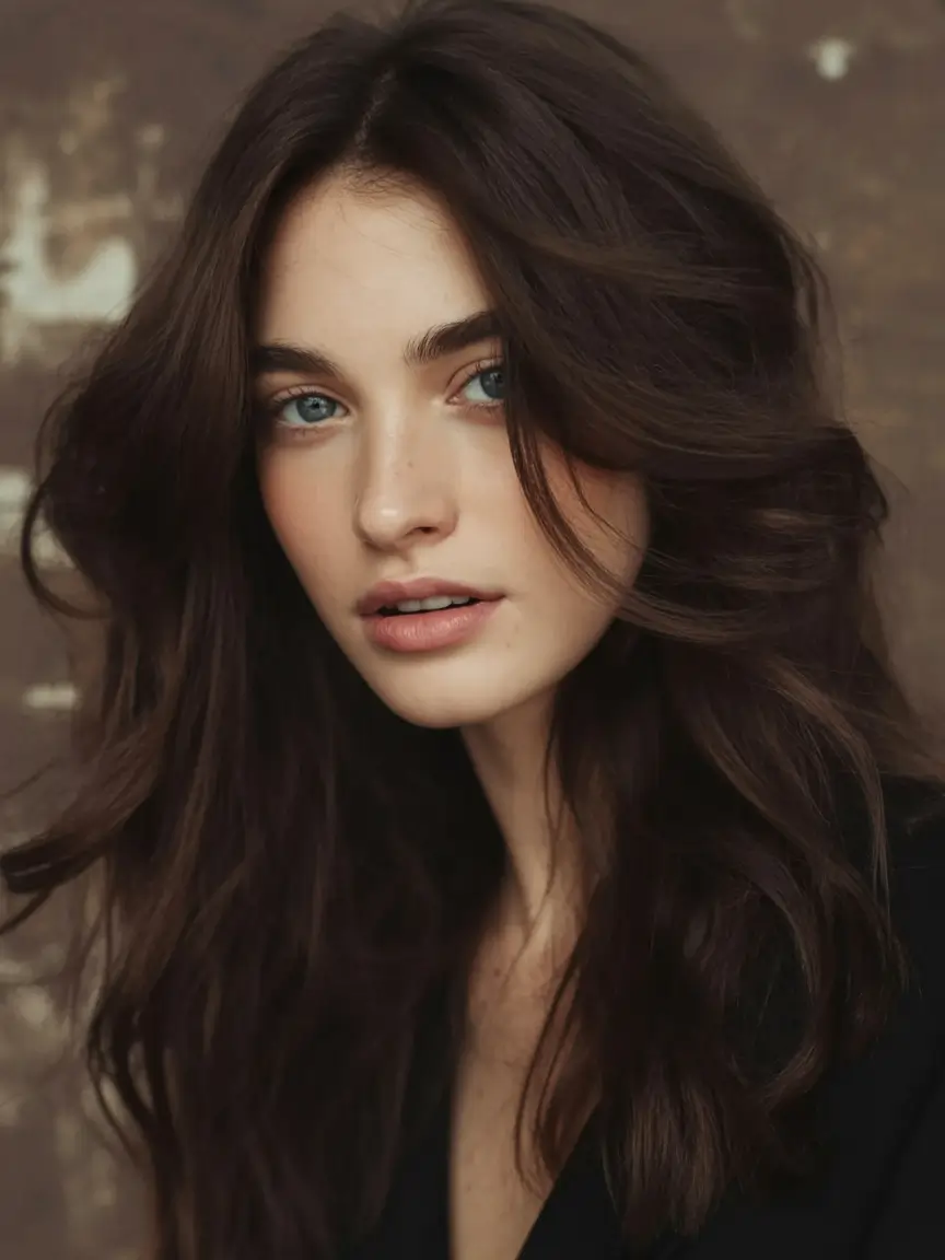dark winter hair color ideas 2025 2026 Dark Cocoa Texture