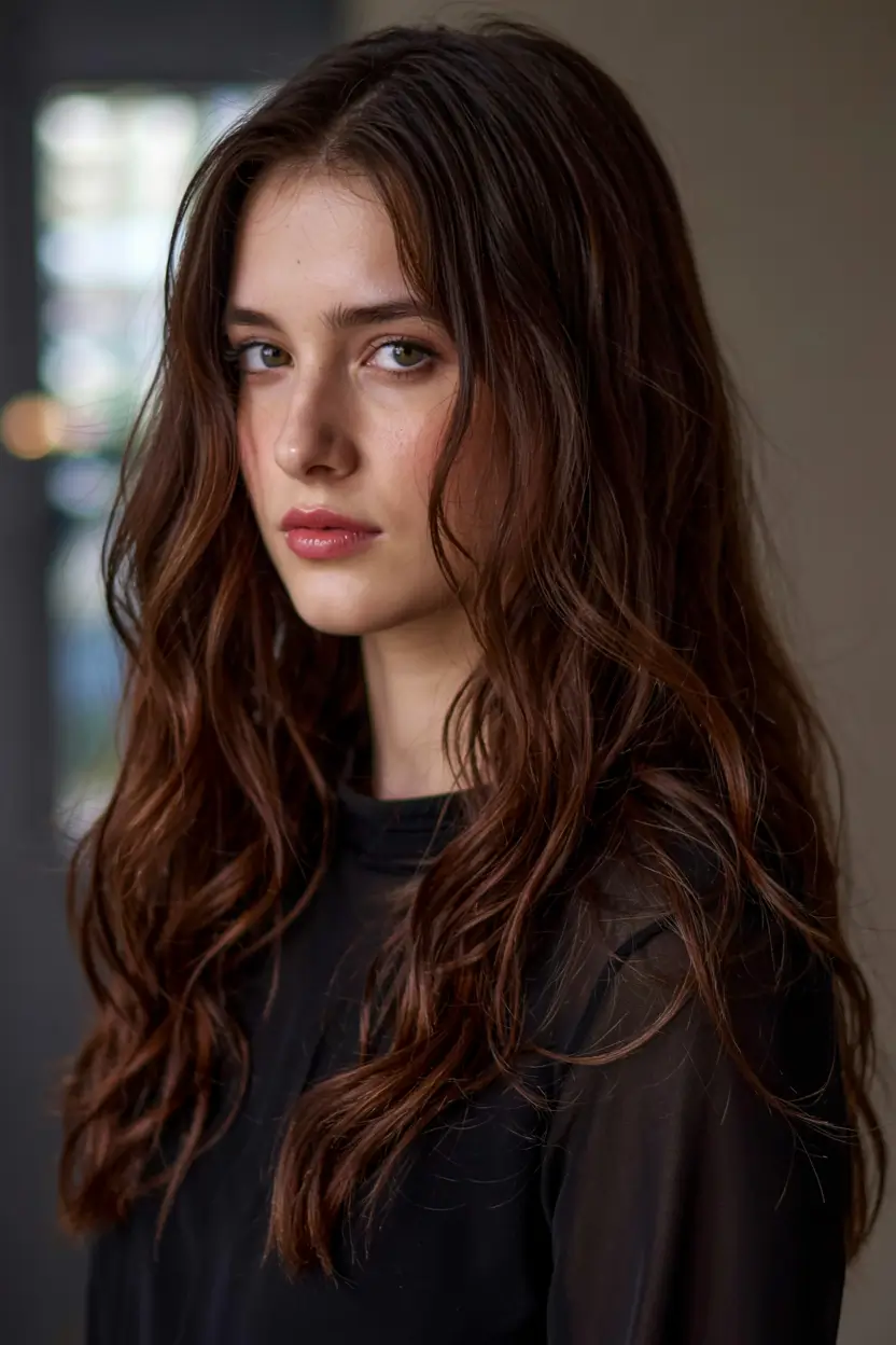 deep winter hair colors ideas 2025 2026 Subtle Chestnut Elegance
