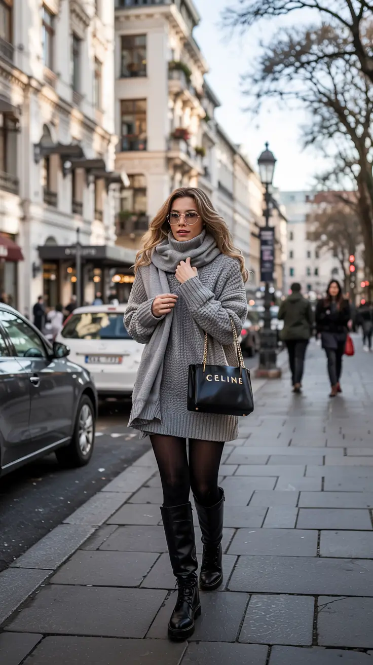 early winter outfits 2025 Monochrome Greys with an Edge