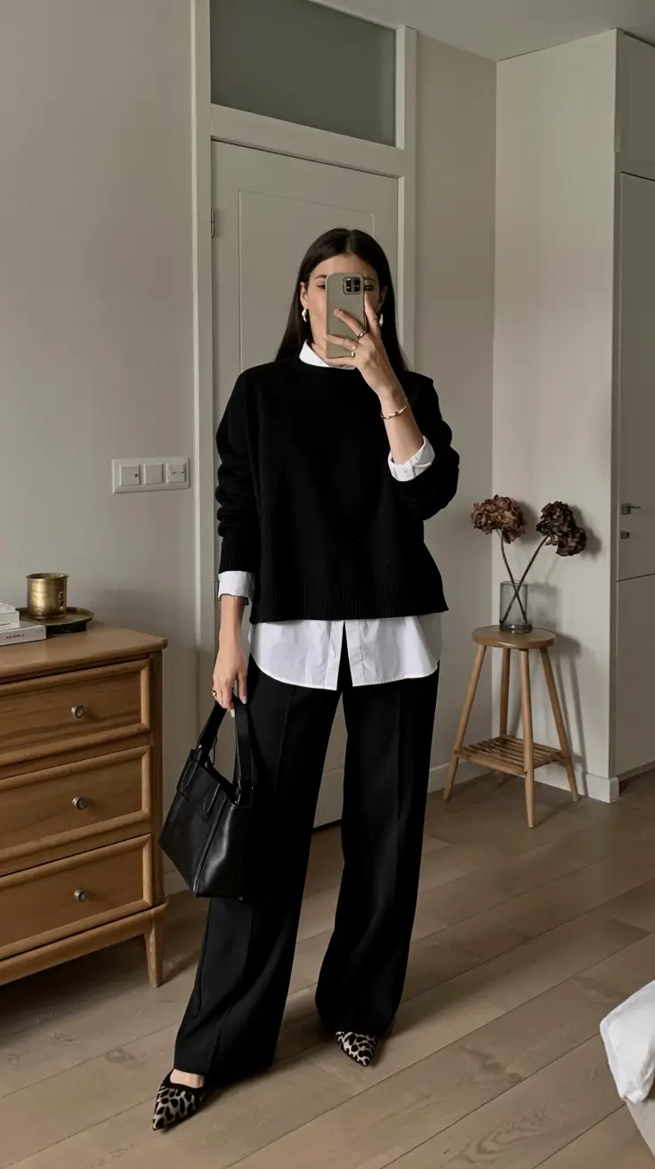 early winter outfits 2025 Monochrome Sharpness