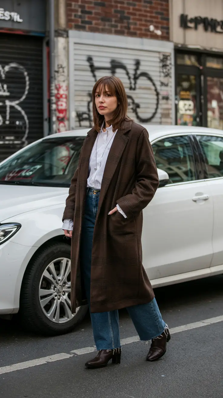 early winter outfits 2025 Urban Brown Elegance