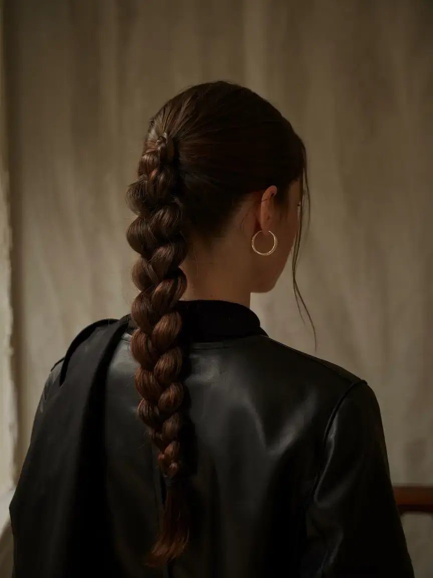 easy hairstyles for fall 2025 Chunky Bubble Braid