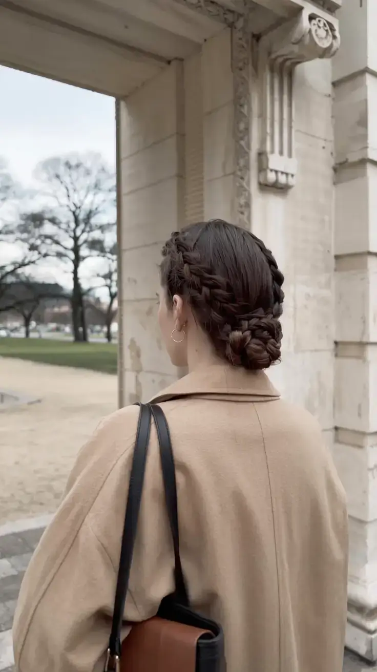 easy hairstyles for fall 2025 Braided Crown Bun