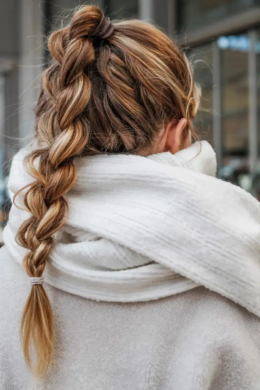 easy hairstyles for fall 2025 Chunky Textured Braid