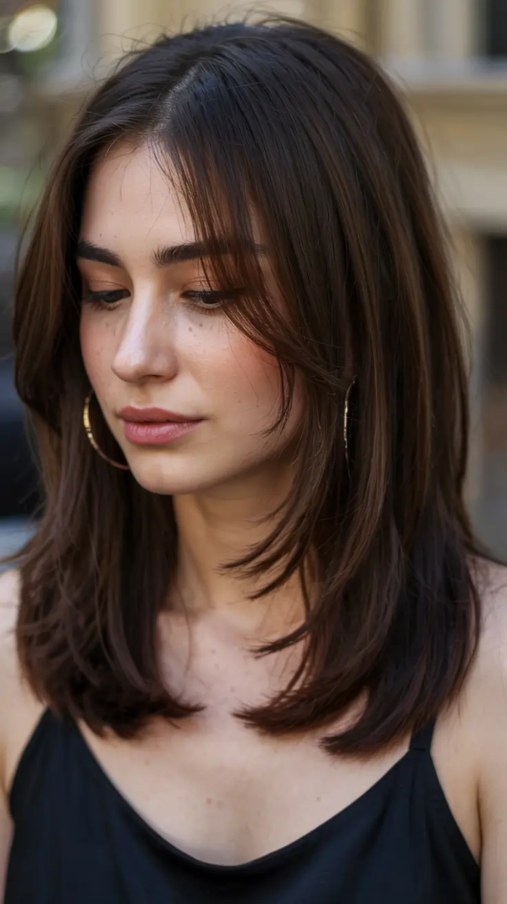 fall and winter haircuts ideas 20252026 Minimalist Mid-Length Cut