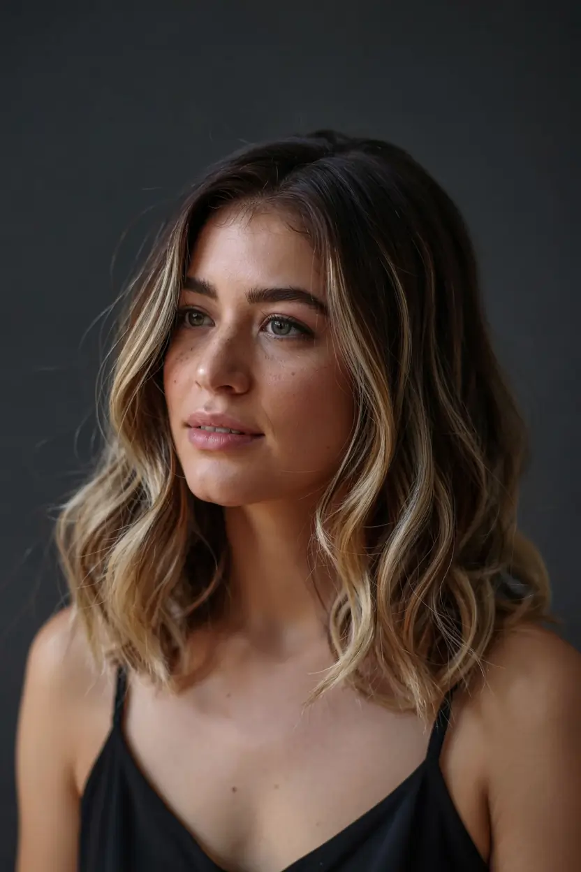 fall and winter haircuts ideas 20252026 Polished Shoulder-Length Waves