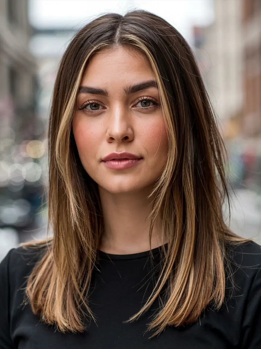 fall and winter haircuts ideas 20252026 Sleek City Mid-Length