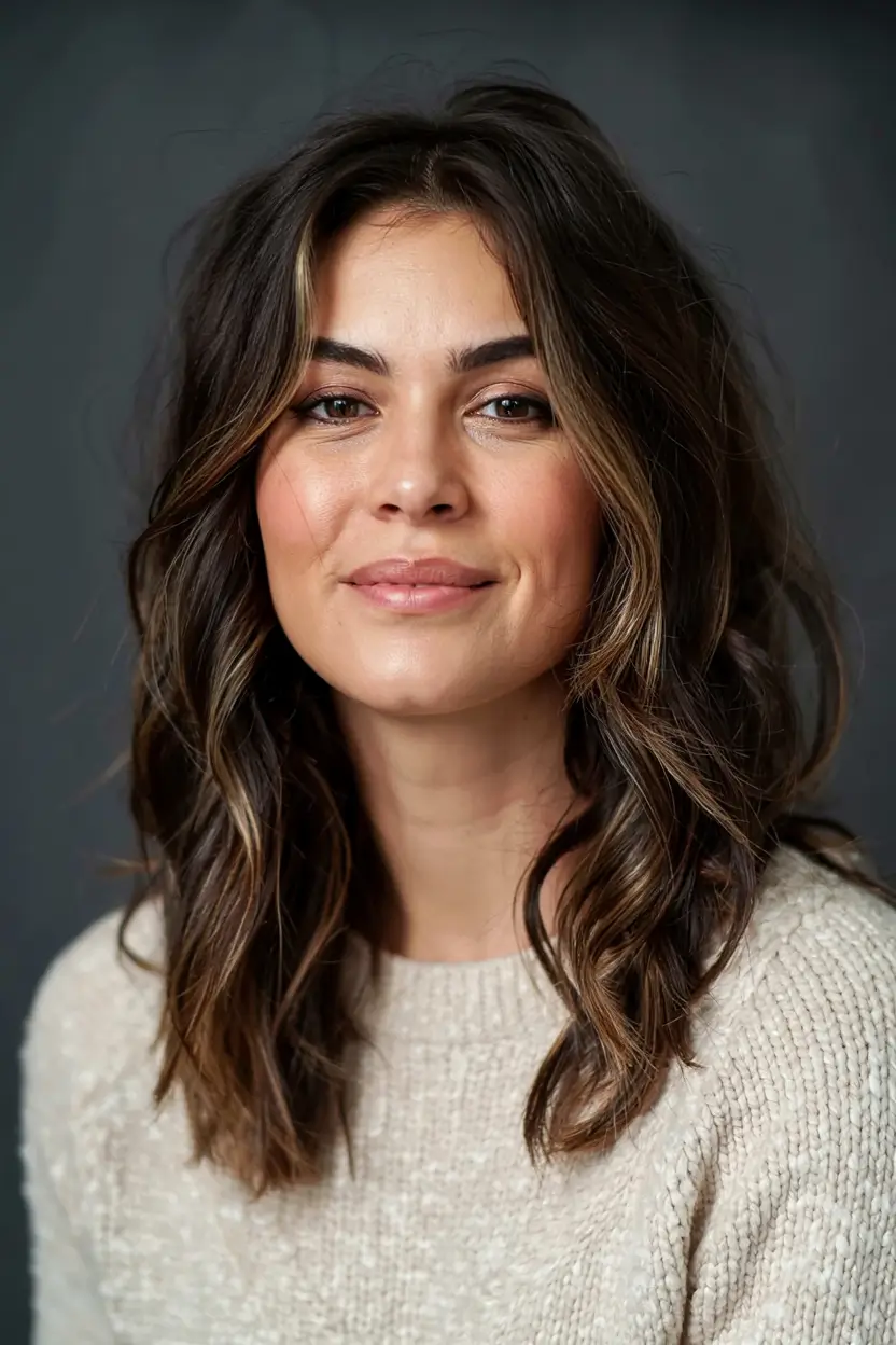 fall and winter haircuts ideas 20252026 Textured Lob with Dimension