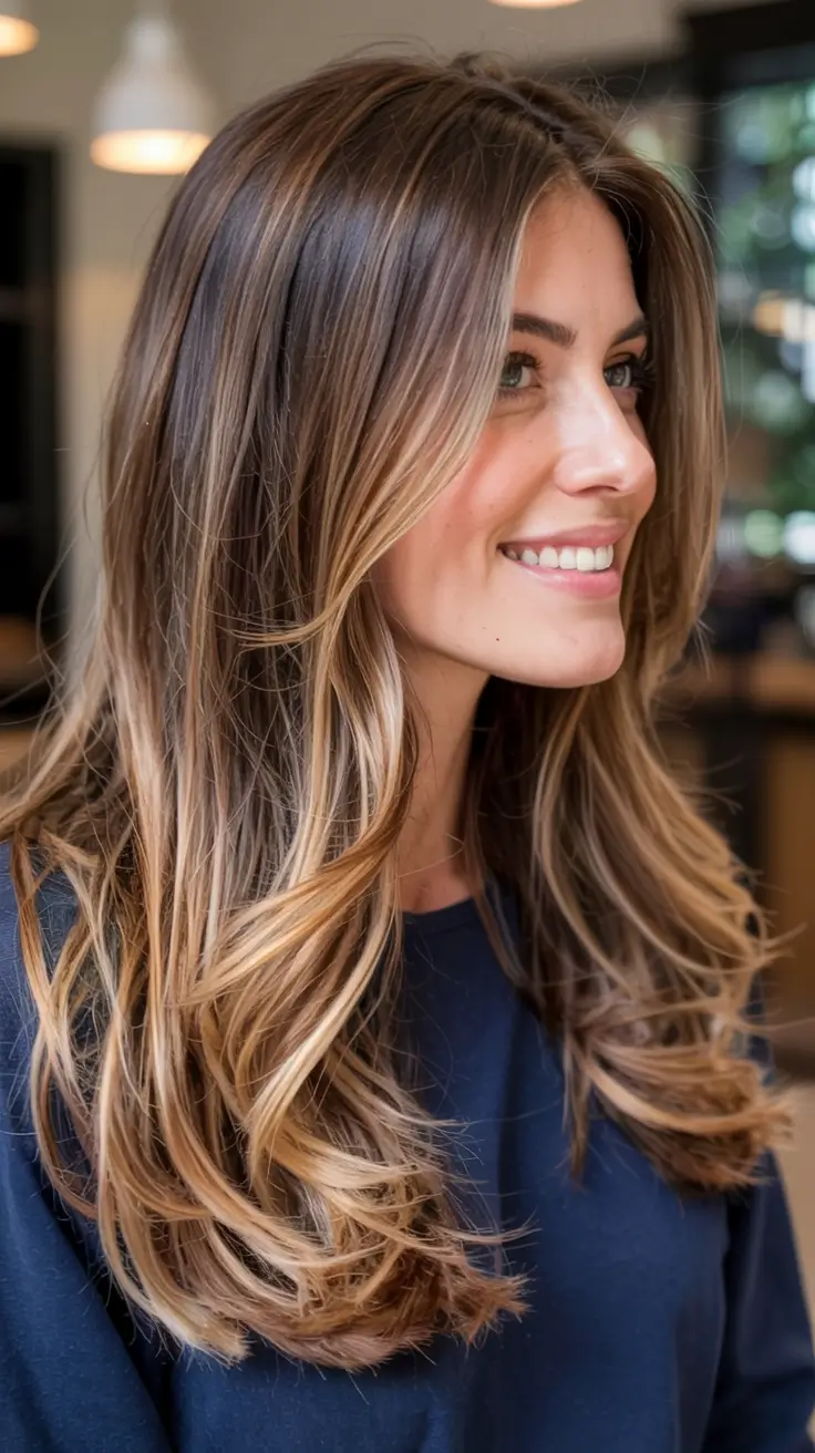 fall and winter haircuts ideas 20252026 Golden Layered Glow