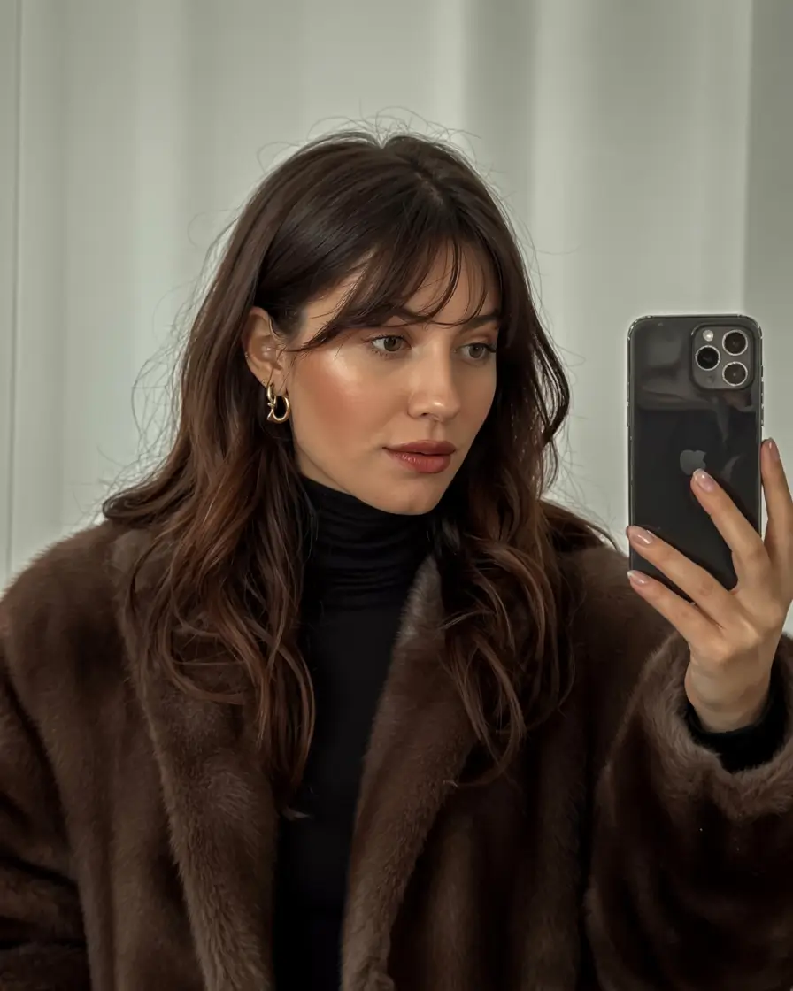 fall and winter haircuts ideas 20252026 Soft Fringe with Luxe Layers