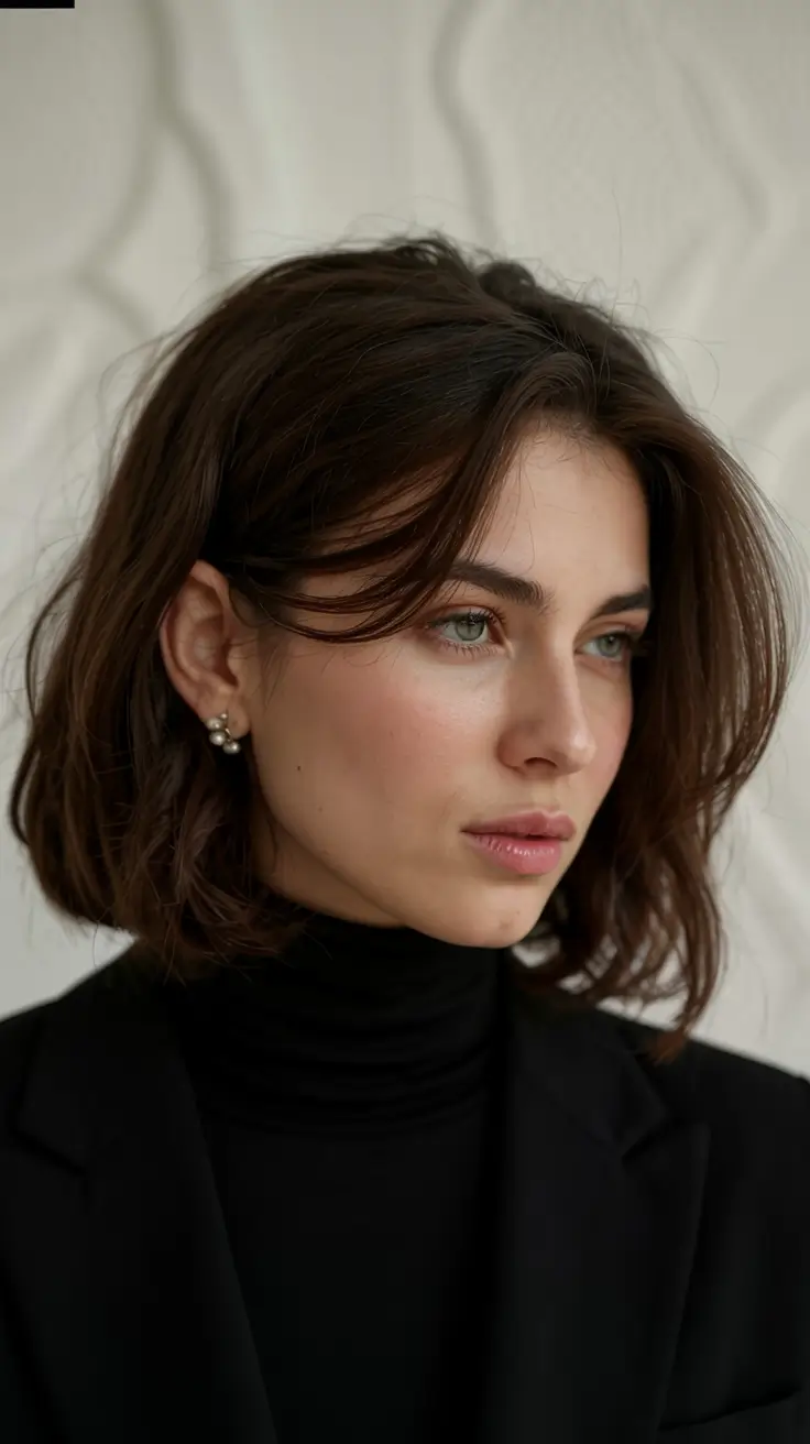 fall and winter haircuts ideas 2025 2026 Polished Short Bob with Soft Layers