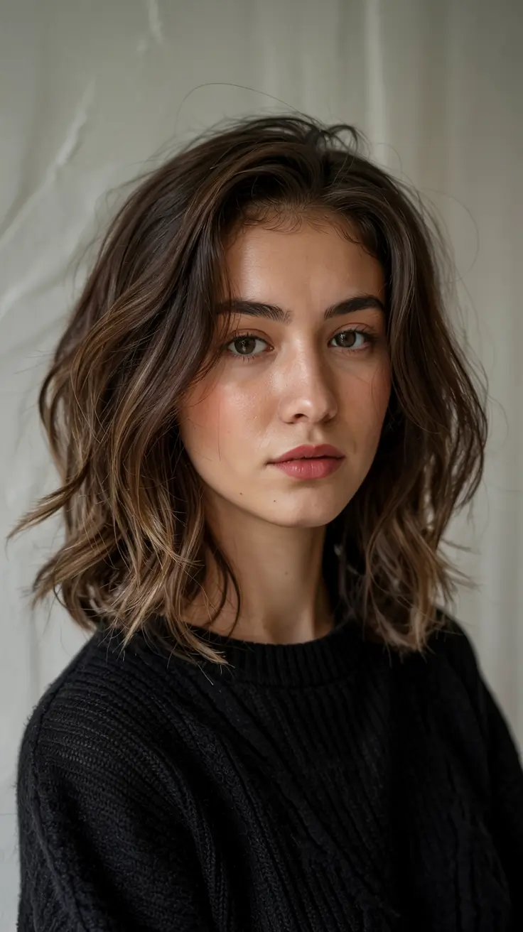 fall and winter haircuts ideas 2025 2026 Effortless Textured Bob