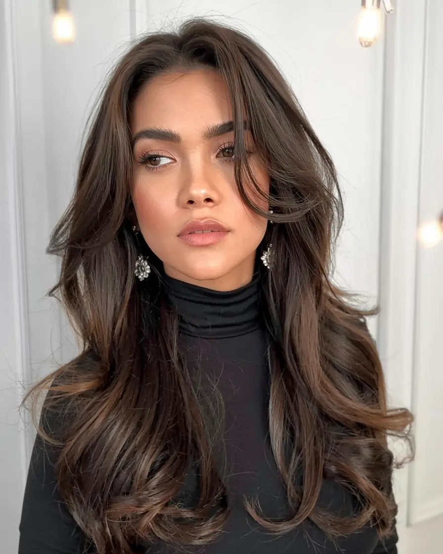 fall and winter haircuts ideas 2025 2026 Voluminous Layers with Polished Ends