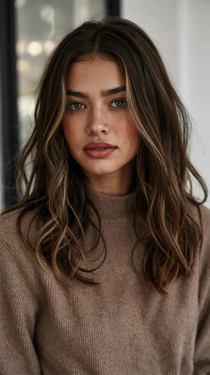 fall and winter haircuts ideas 2025 2026 Textured Lob with Subtle Dimension