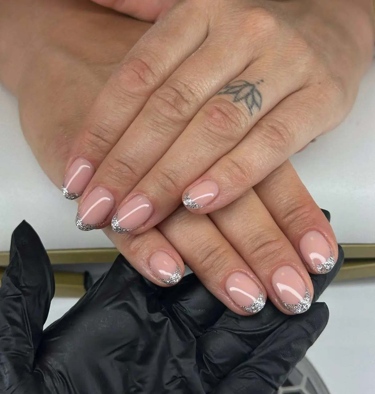 fall and winter nails ideas 20252026 Silver Frost Tips