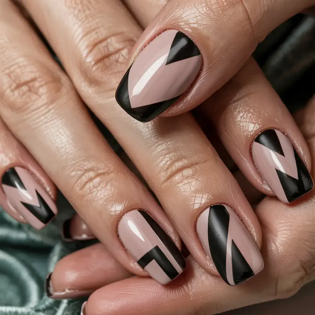 fall geometric nails 2025 Edgy Angles