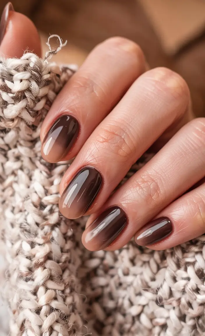 fall ombré nails 2025 Espresso Melt