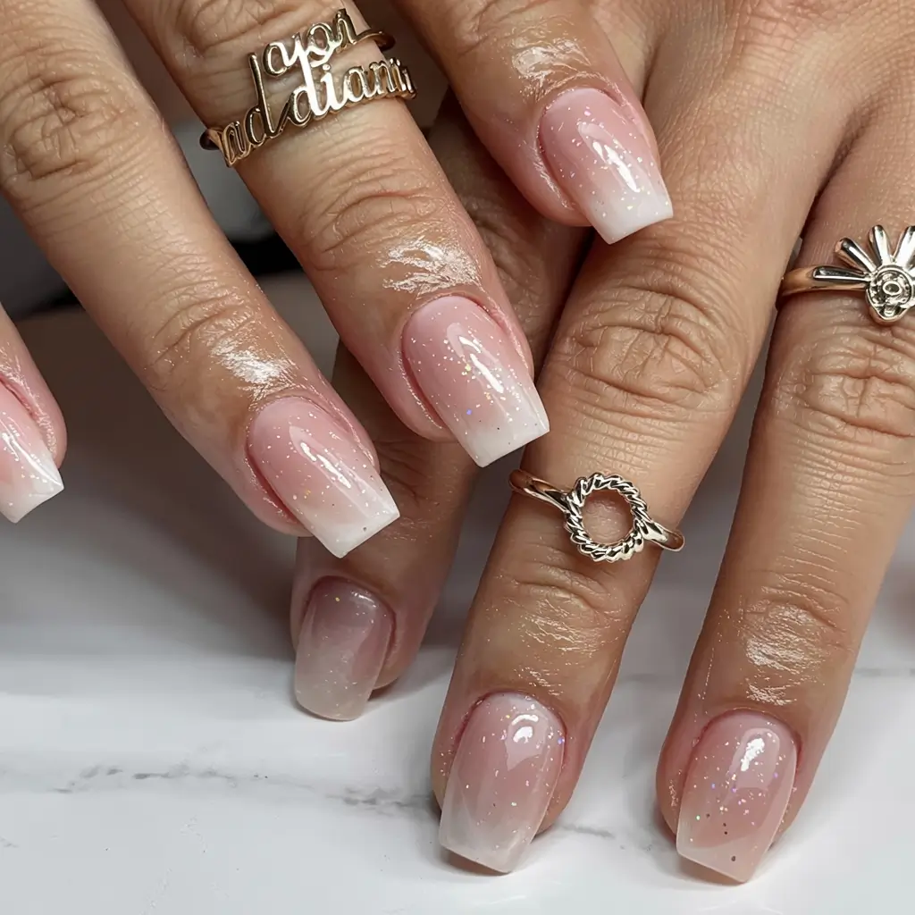 fall ombré nails 2025 Snowfall Whisper