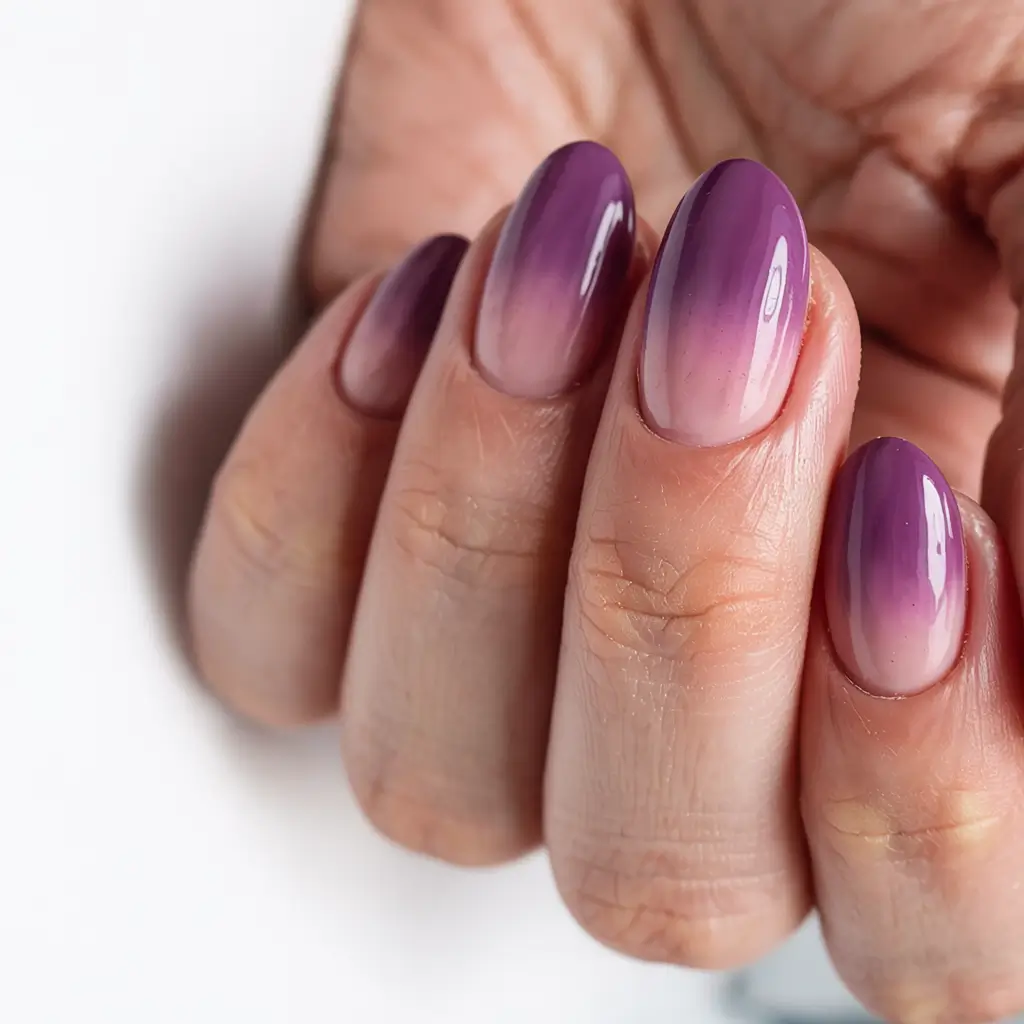 fall ombré nails 2025 Violet Whisper