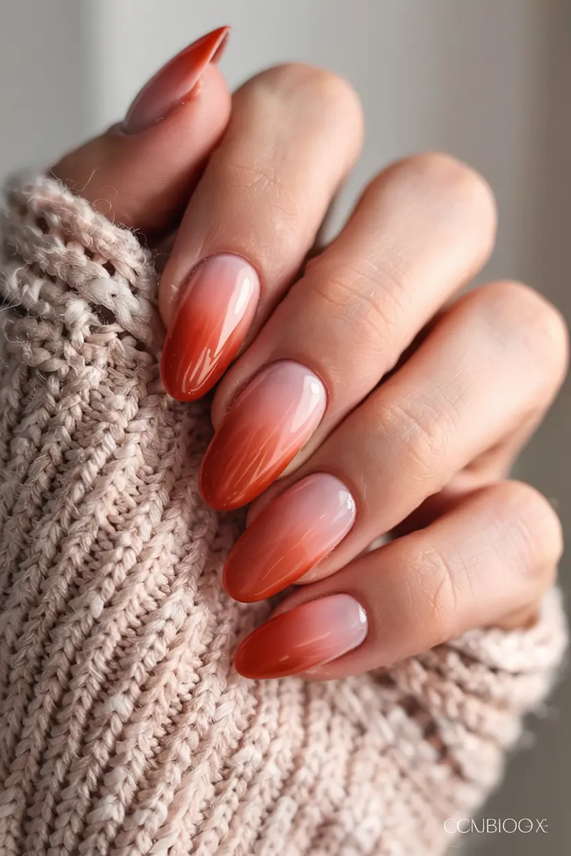 fall ombré nails 2025 Autumn Glow