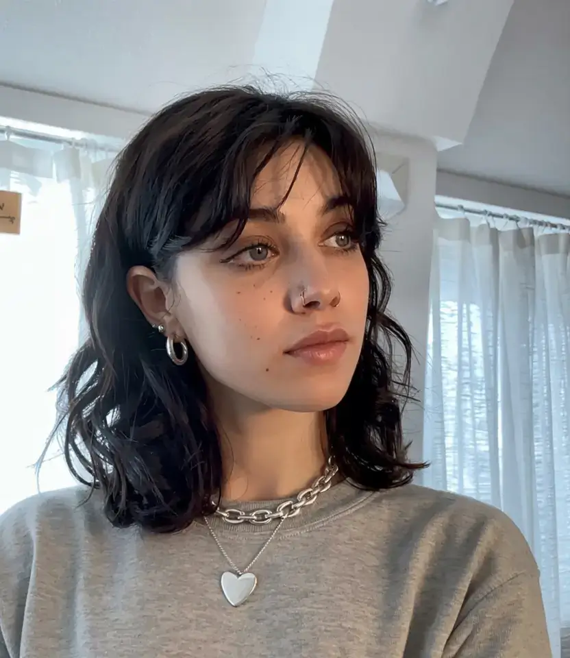 new haicuts ideas october 2025 fall trends Edgy Shag with Curtain Bangs