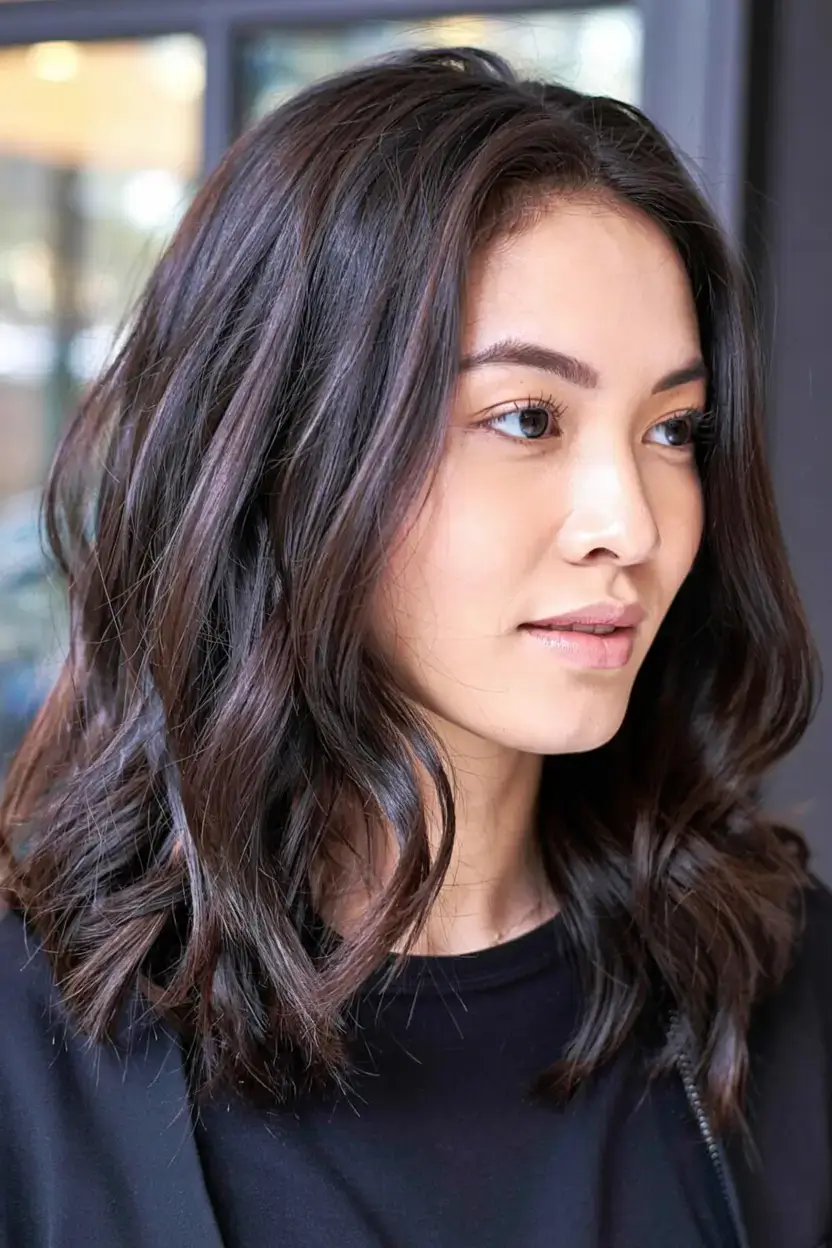 new haicuts ideas october 2025 fall trends Glossy Dark Layers