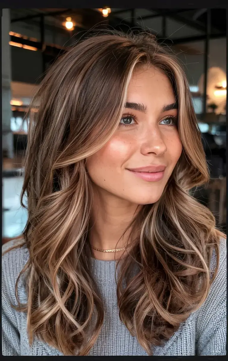 new haicuts ideas october 2025 fall trends Layered Caramel Flow