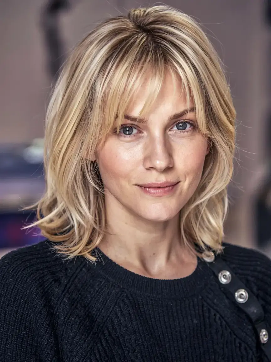 new haicuts ideas october 2025 fall trends Blonde Shoulder-Length with Feathered Bangs