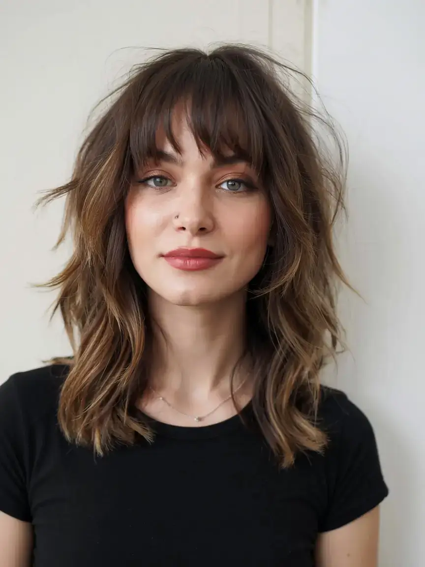 new haicuts ideas october 2025 fall trends Modern Shag with Bangs