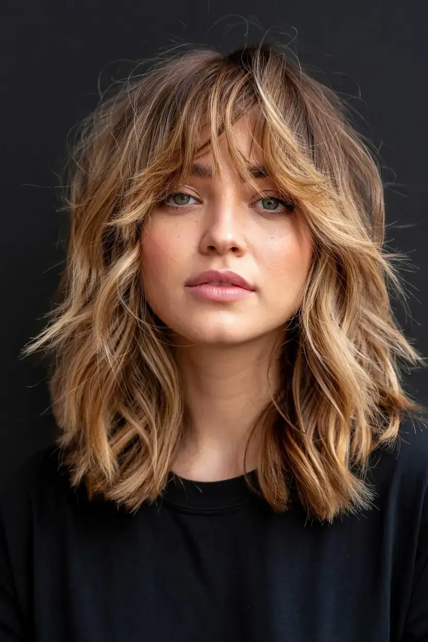 new haicuts ideas october 2025 fall trends Choppy Fringe Glow
