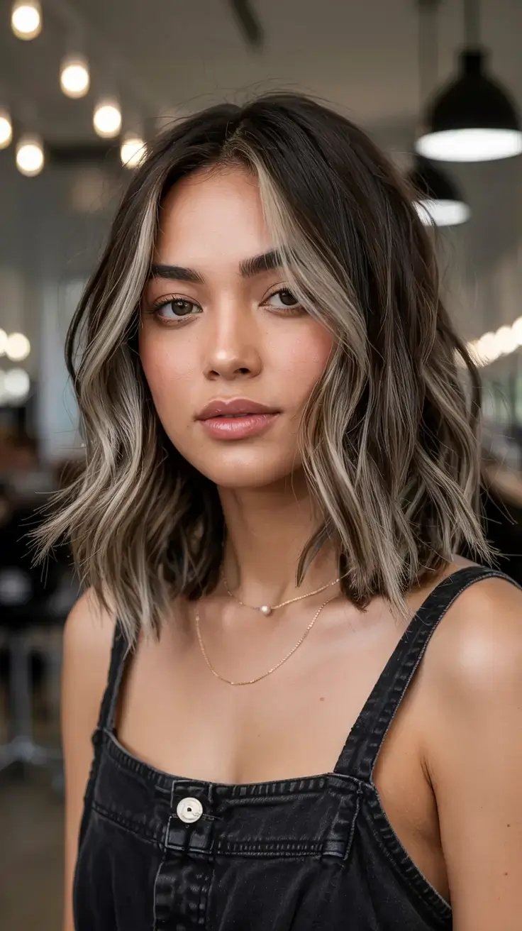 new hair colors ideas october 2025 fall trends Ash Mocha Balayage Bob