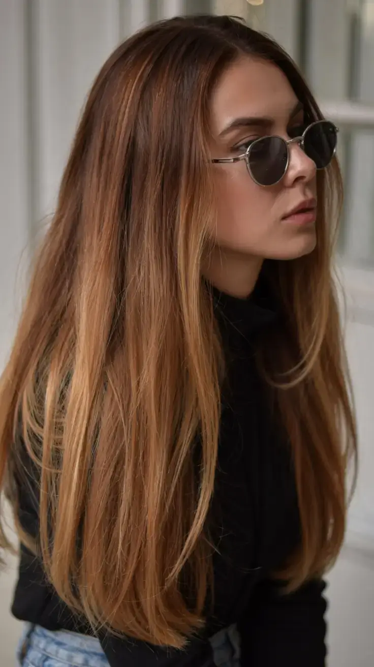 new hair colors ideas october 2025 fall trends Golden Ombré Flow