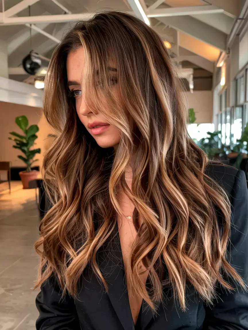 new hair colors ideas october 2025 fall trends Espresso Balayage Waves