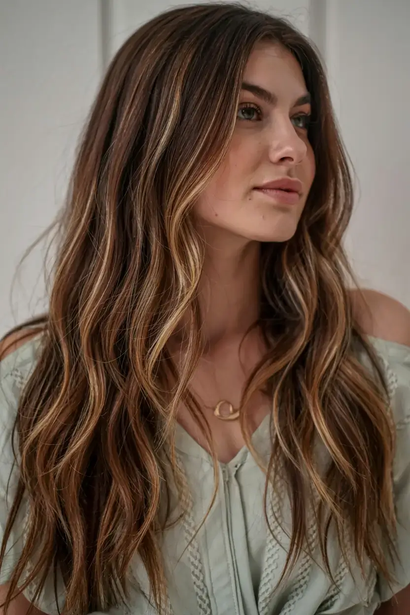 october hair color ideas fall trends for 2025 Mocha Swirl Waves