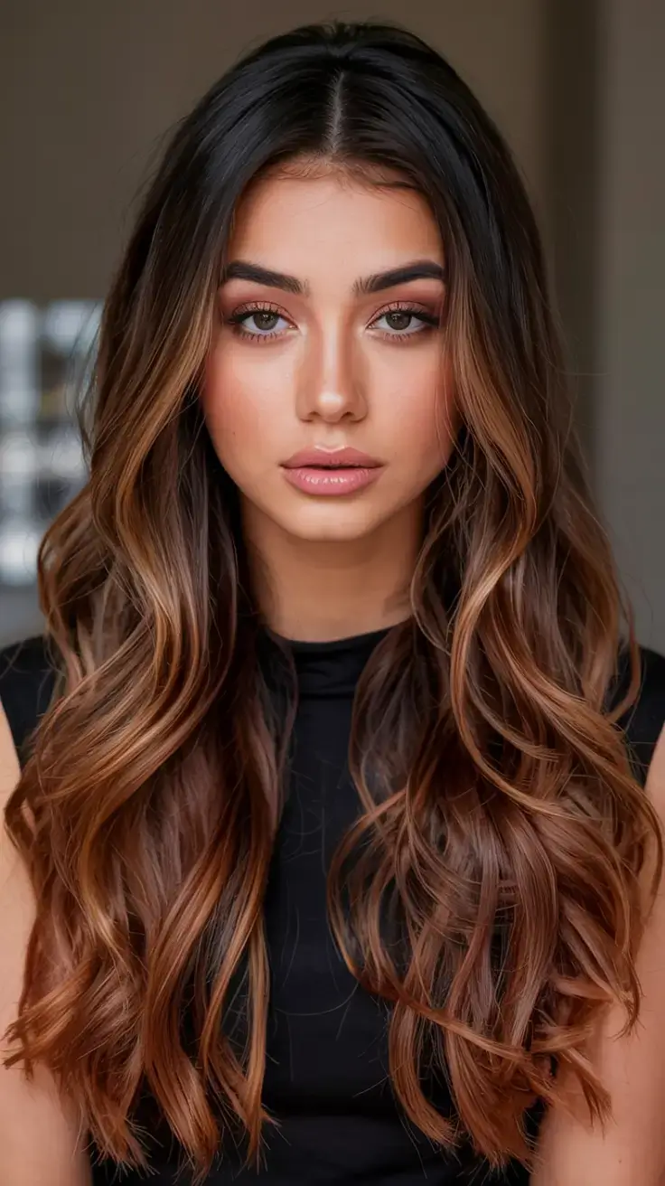 october hair color ideas fall trends for 2025 Espresso Melt Waves