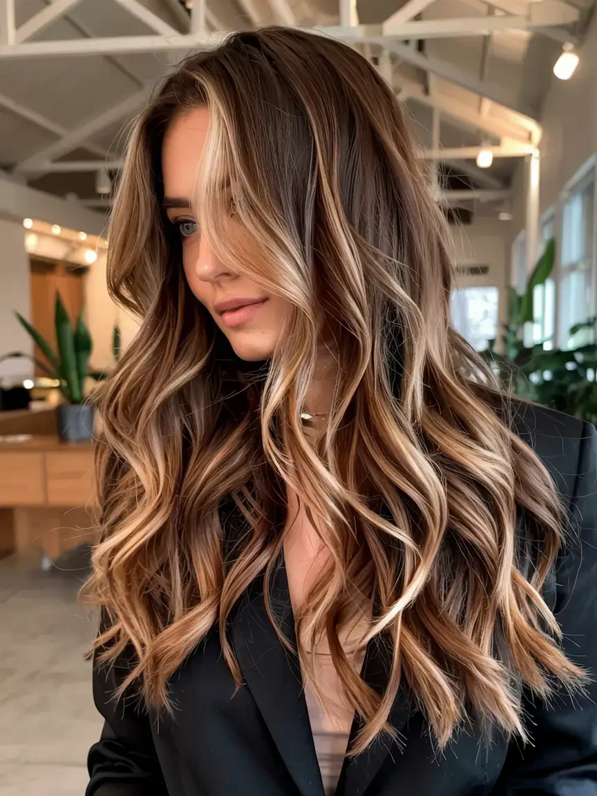 october hair color ideas fall trends for 2025 Face-Framing Cappuccino Lights