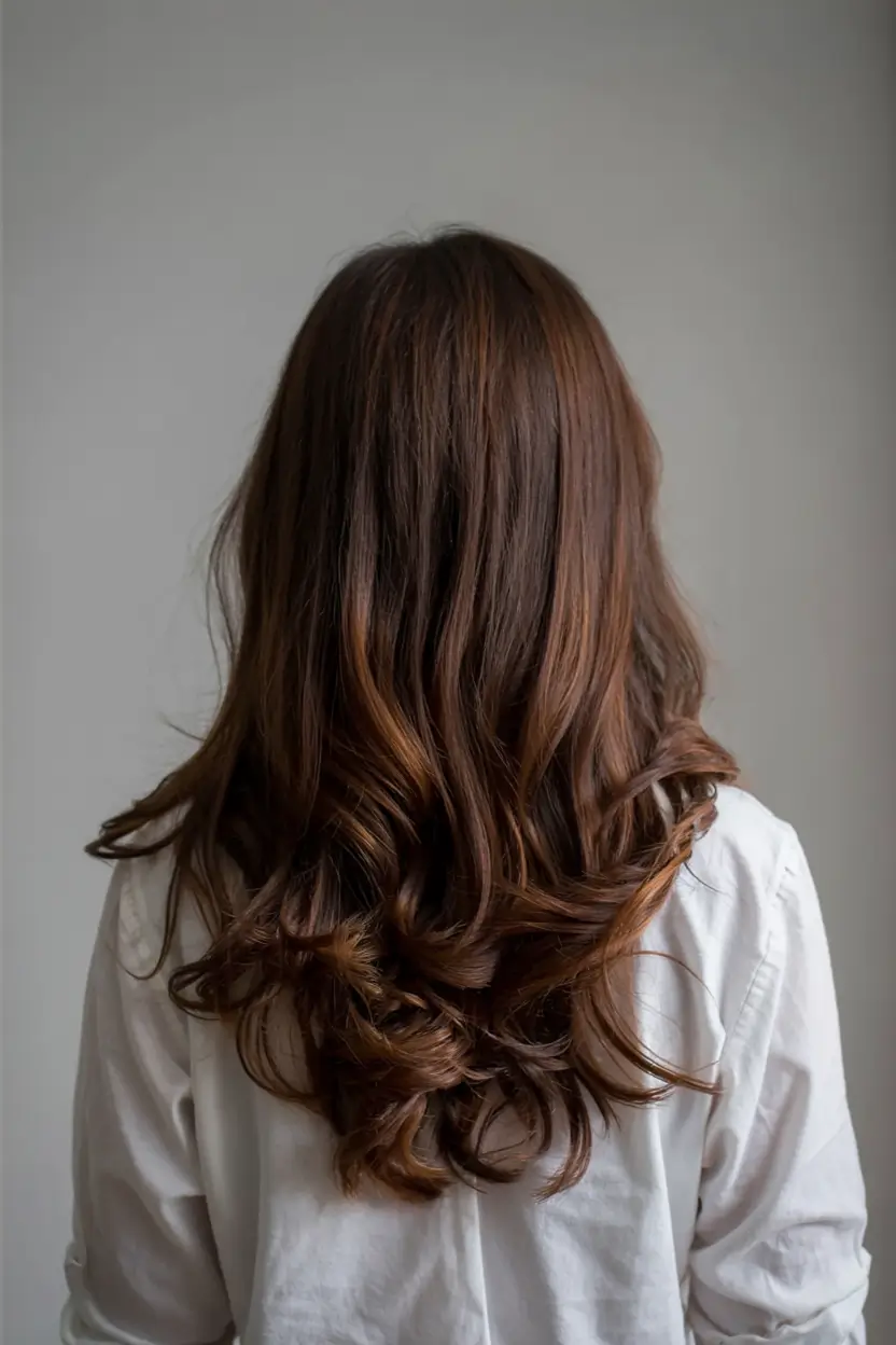 soft winter hair colors 2025 2026 Classic Mocha Curls
