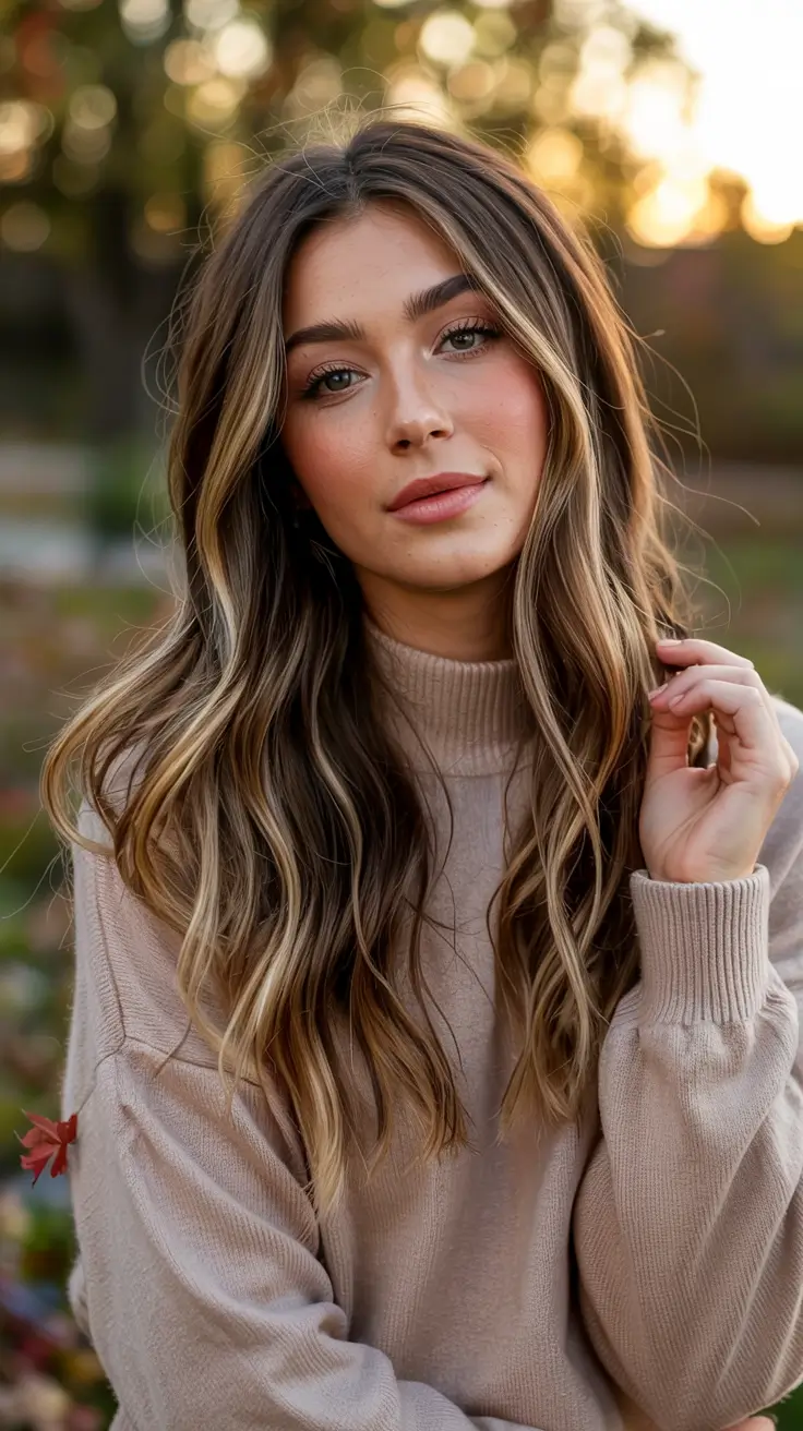soft winter hair colors 2025 2026 Golden Brunette Balayage