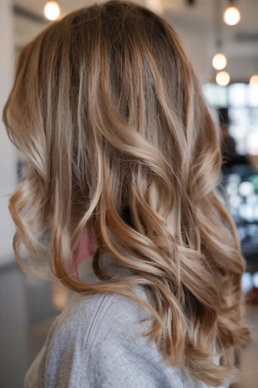 soft winter hair colors 2025 2026 Buttercream Blonde Waves