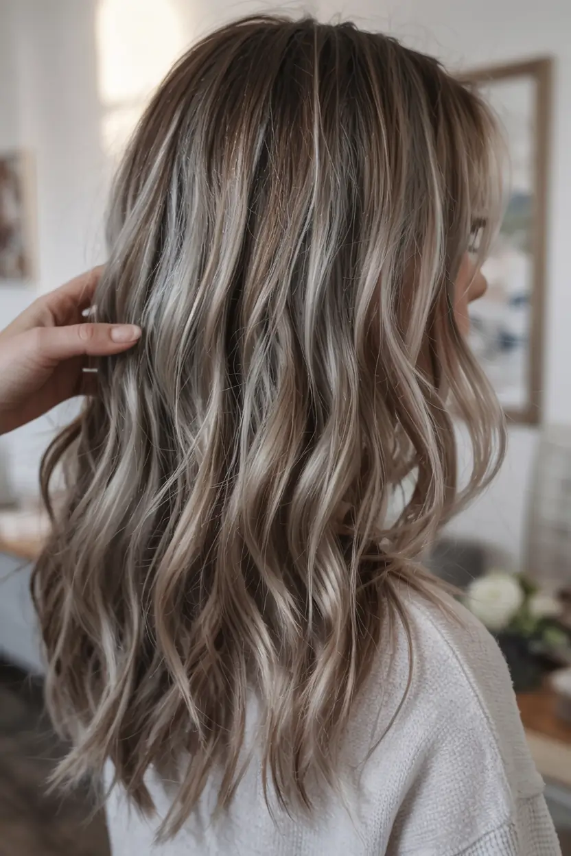 soft winter hair colors 2025 2026 Frosted Mushroom Blonde