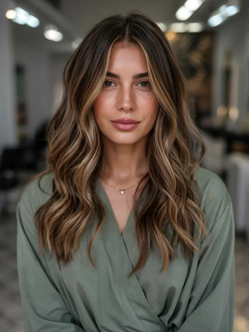 trending hair colors winter 2025 2026 Smoky Bronde With Lived-In Layers