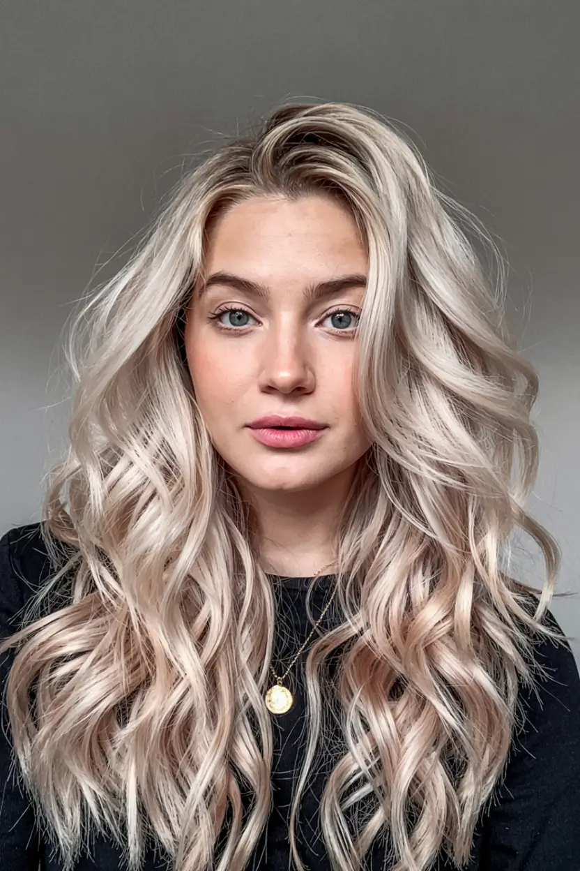 trending hair colors winter 2025 2026 Platinum Pearl Waves