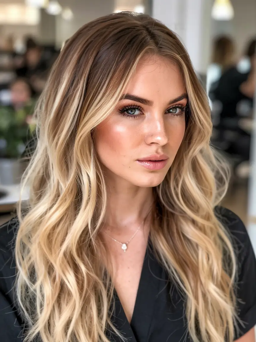 trending hair colors winter 2025 2026 Golden Root Melt Waves