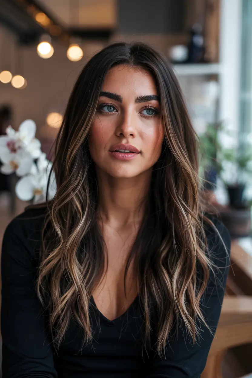 trending hair colors winter 2025 2026 Subtle Smoky Brunette
